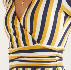 Boden Fit and Flare Stripe Dress w/pockets size 8